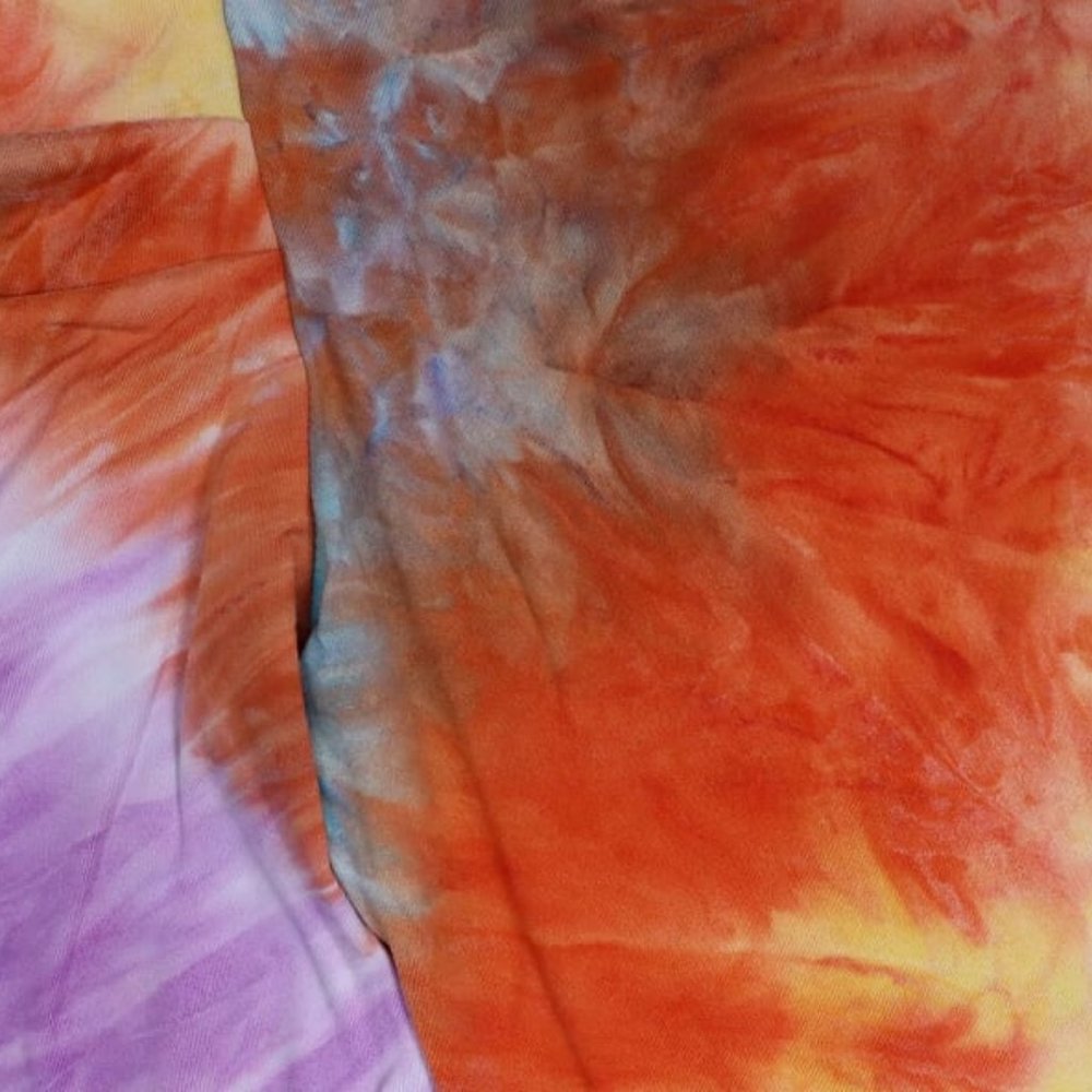 Womens Long Sleeve dress Colorfull Tie Dye Bodycon - Picture 6 of 8